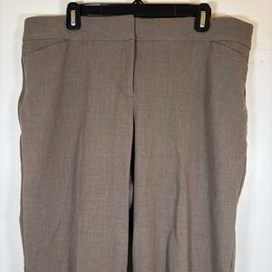 Taupe Brown Dana Buchman Stretch Waist Straight Leg Career Pants Size 16P Petite